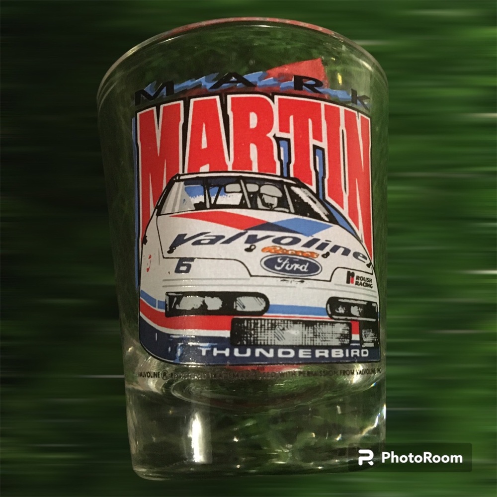 NASCAR Vintage Mark Martin Valvoline Shot Glass
